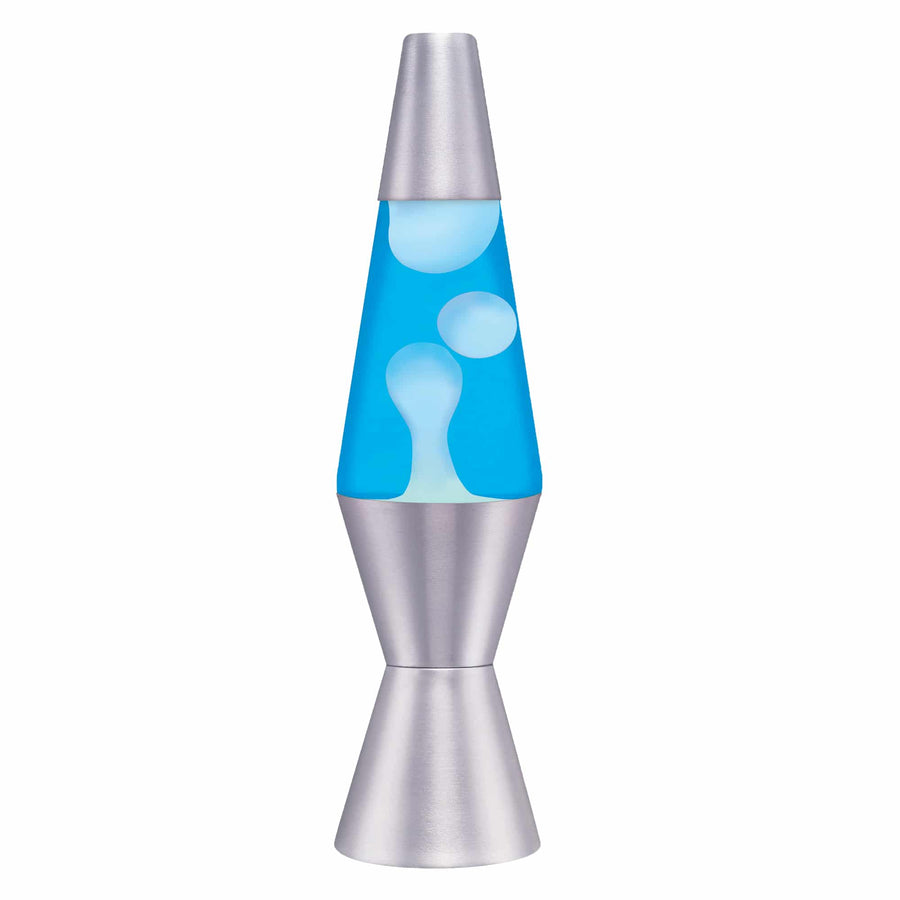 11.5" LAVA LAMP - WHITE/BLUE/SILVER [KMM9]