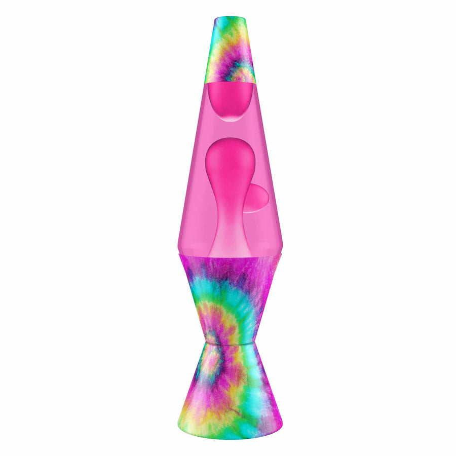 14.5" LAVA LAMP - TIE DYE PINK SPIRAL [QK8E] [QK8EYY]